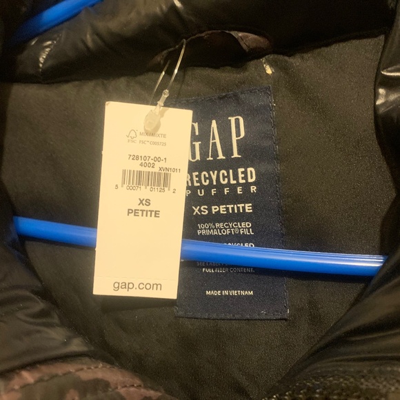 Gap puffer coat, leopard print, XS petite, nwt - Picture 4 of 4